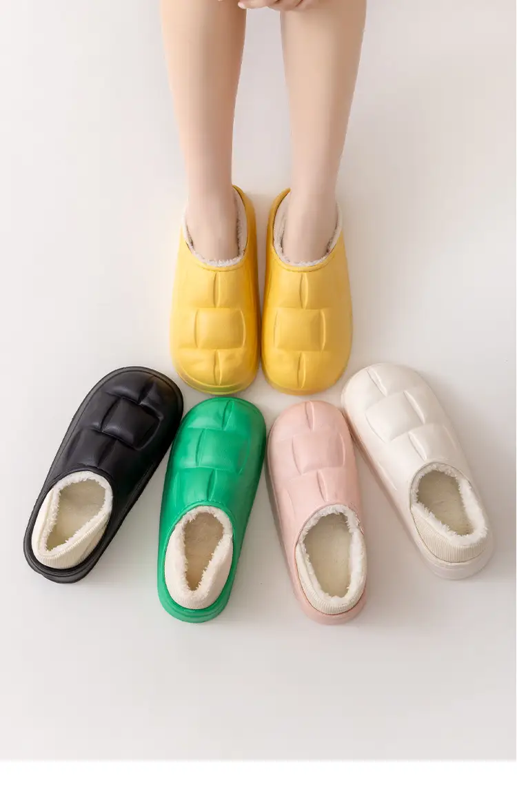 Qida Shun's New Autumn and Winter Cotton Slippers, Indoor and Outdoor Waterproof Cotton Shoes, Warm Couples, Thickeneded Eva Cotton Slippers Wholesale — feature 17