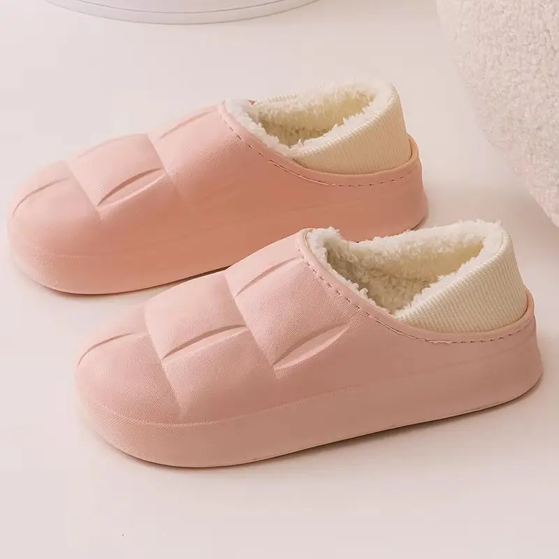 Qida Shun's New Autumn and Winter Cotton Slippers, Indoor and Outdoor Waterproof Cotton Shoes, Warm Couples, Thickeneded Eva Cotton Slippers Wholesale