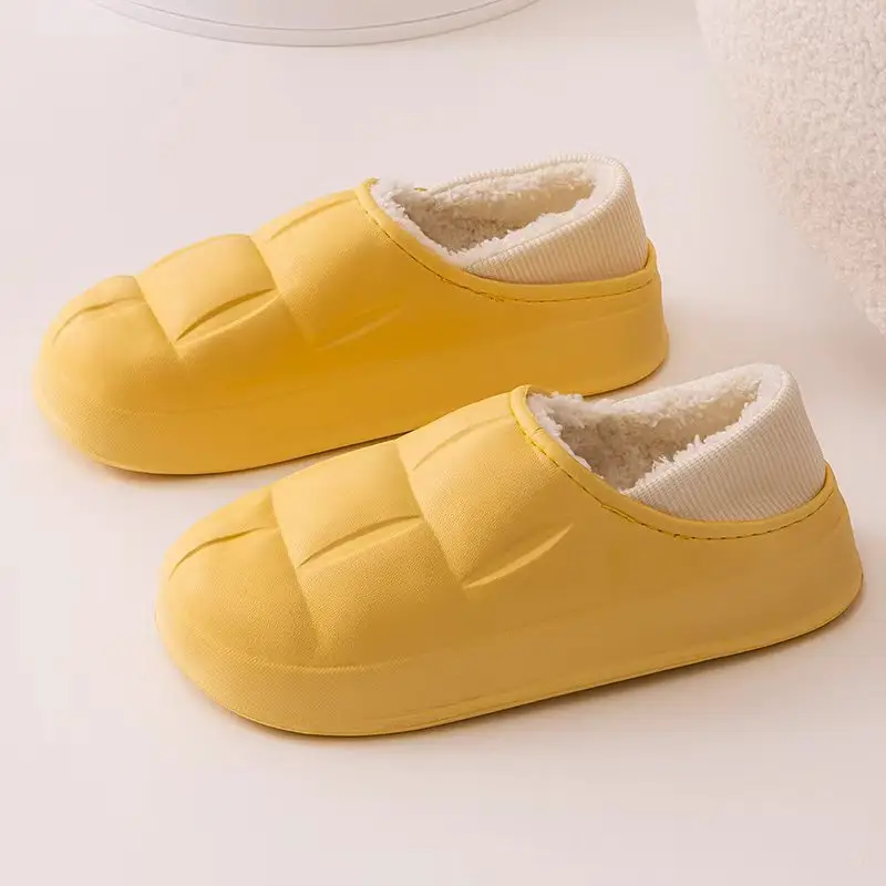 Qida Shun's New Autumn and Winter Cotton Slippers, Indoor and Outdoor Waterproof Cotton Shoes, Warm Couples, Thickeneded Eva Cotton Slippers Wholesale