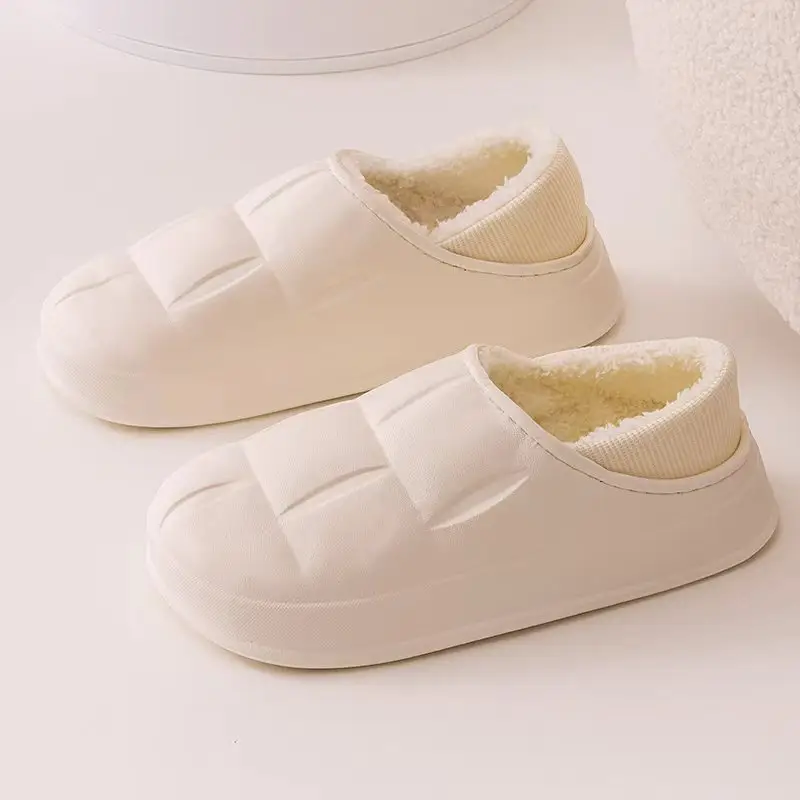 Qida Shun's New Autumn and Winter Cotton Slippers, Indoor and Outdoor Waterproof Cotton Shoes, Warm Couples, Thickeneded Eva Cotton Slippers Wholesale