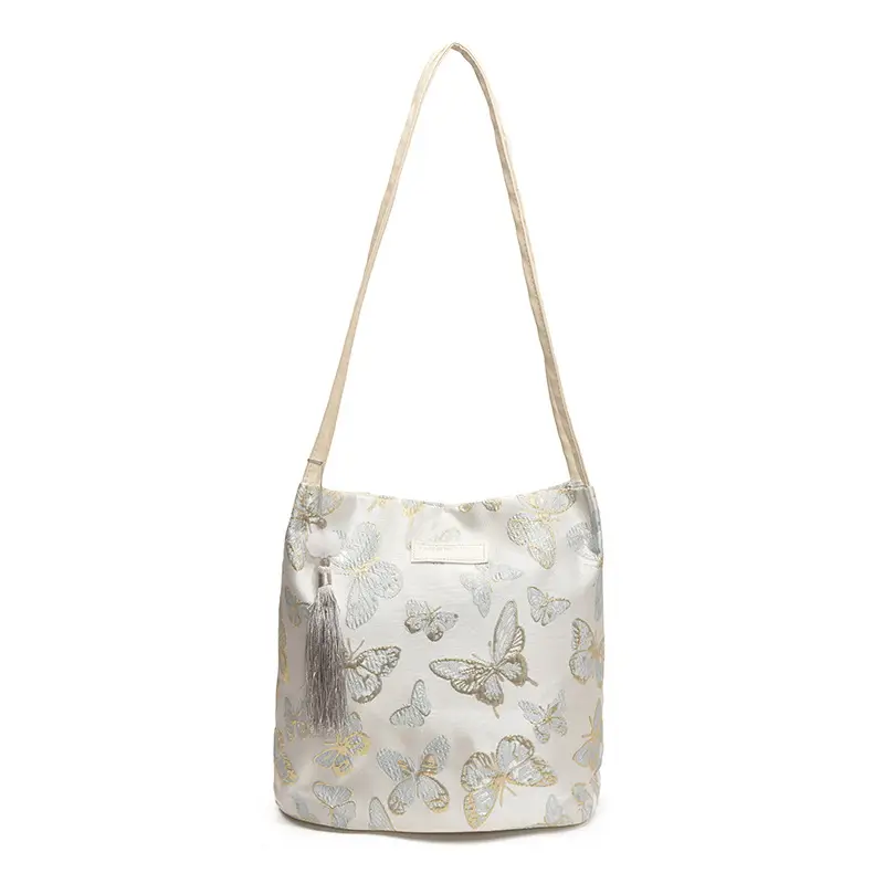 Women Embroidered Butterfly Shoulder Bag Large Capacity Summer Commute - Image 6