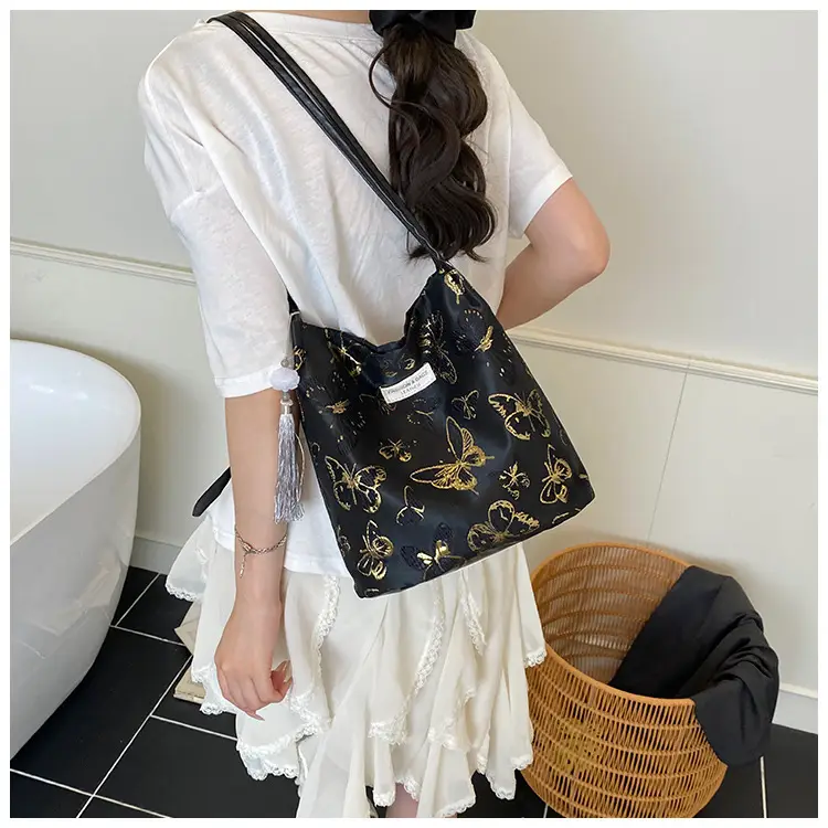 Women Embroidered Butterfly Shoulder Bag Large Capacity Summer Commute — feature 13