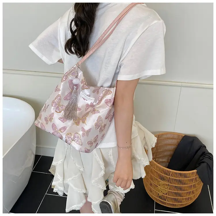 Women Embroidered Butterfly Shoulder Bag Large Capacity Summer Commute — feature 20