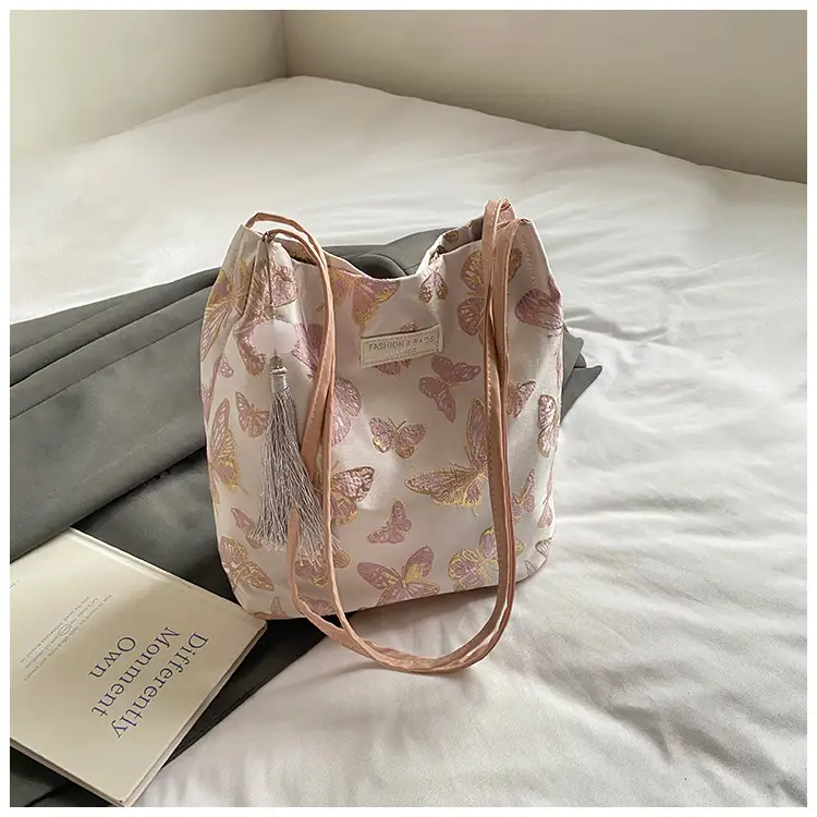 Women Embroidered Butterfly Shoulder Bag Large Capacity Summer Commute — feature 25
