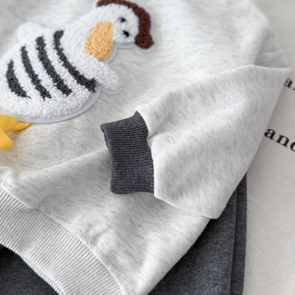Baby Suit Grey Duck Print Long Sleeve Pants Medium — feature 1