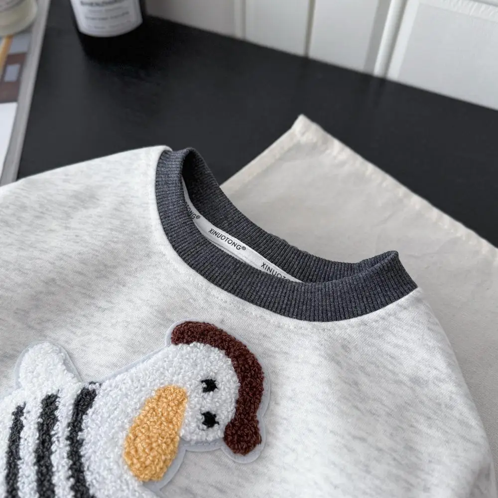 Baby Suit Grey Duck Print Long Sleeve Pants Medium — feature 3