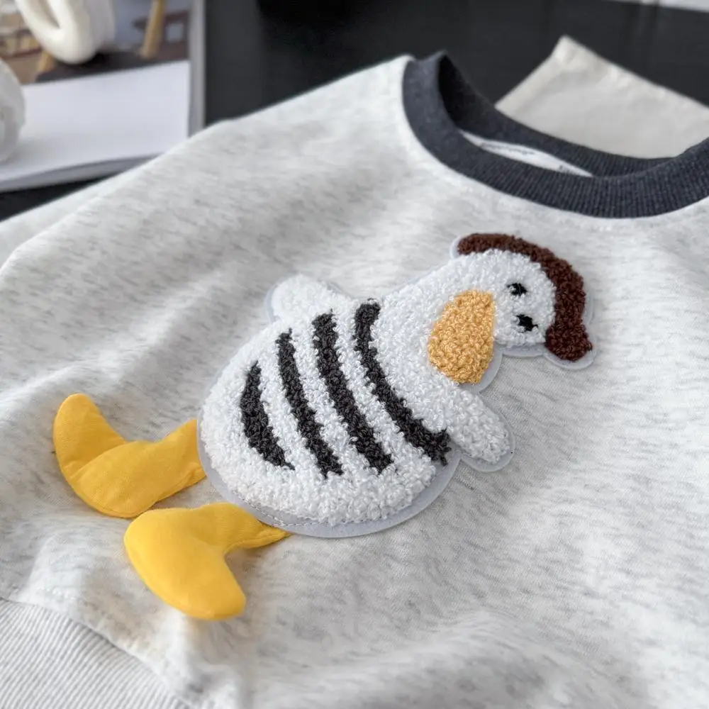 Baby Suit Grey Duck Print Long Sleeve Pants Medium — feature 8