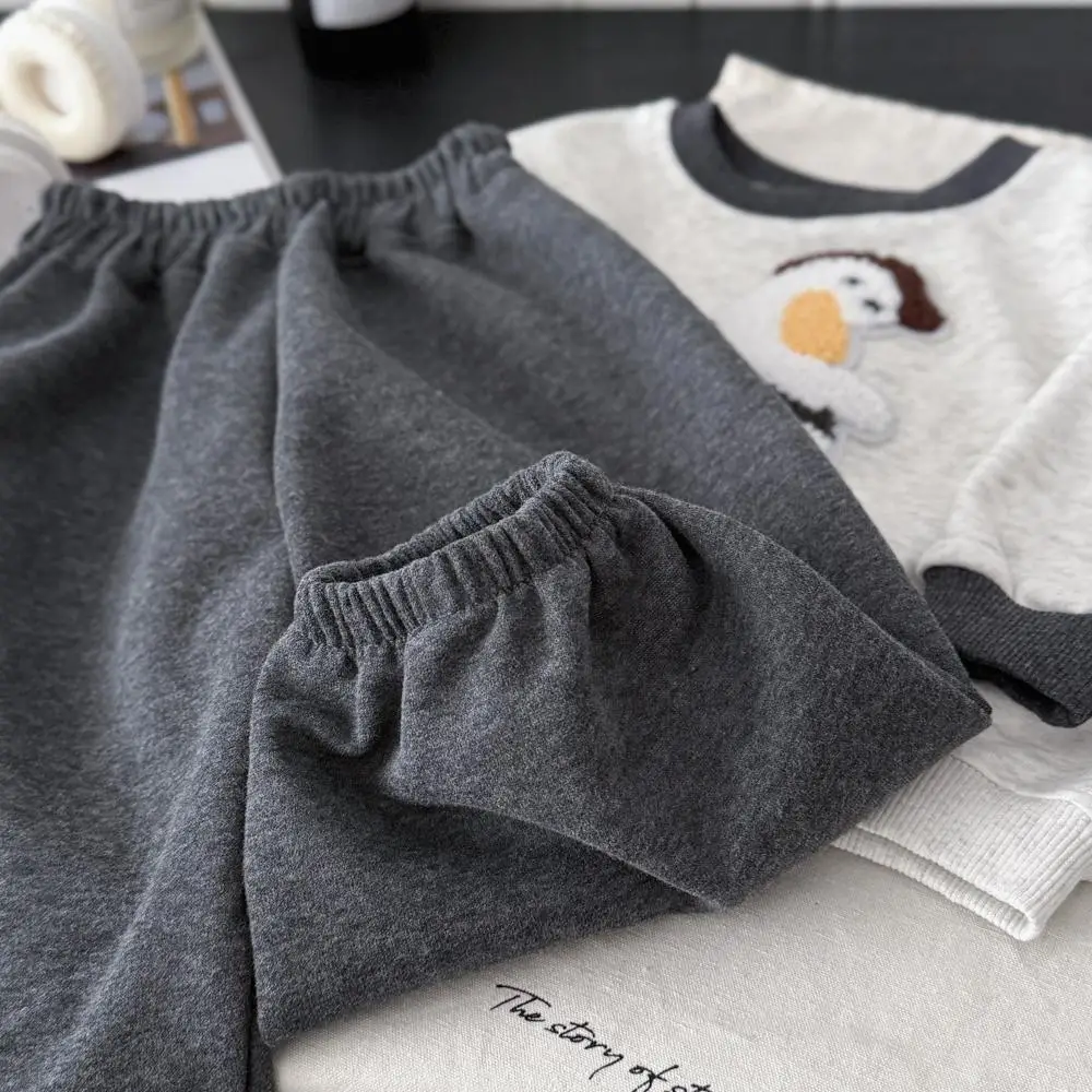 Baby Suit Grey Duck Print Long Sleeve Pants Medium — feature 9