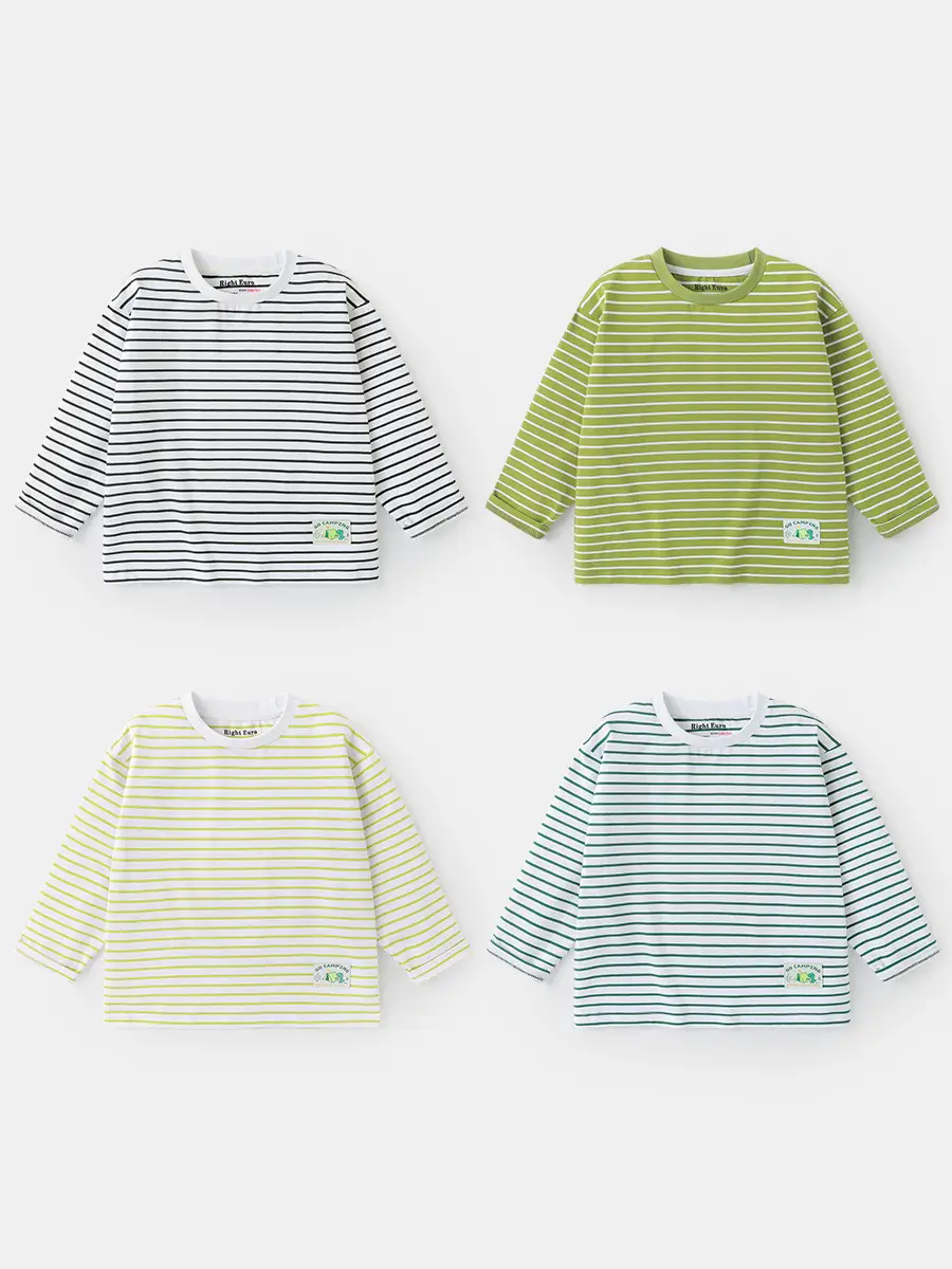 Boys Striped Long Sleeve T-Shirt with Jeans Set - Image 7