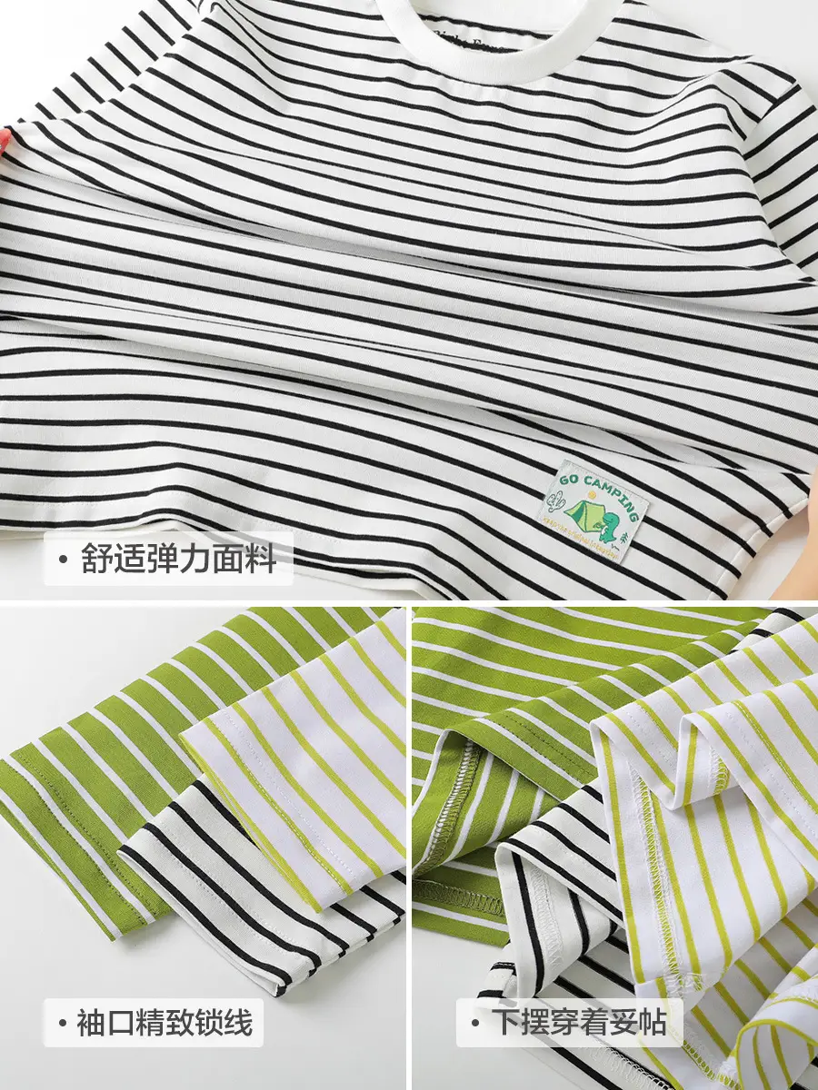 Boys Striped Long Sleeve T-Shirt with Jeans Set - Image 8