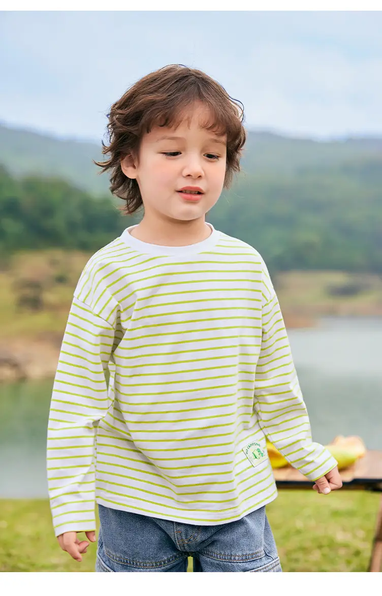Boys Striped Long Sleeve T-Shirt with Jeans Set — feature 22