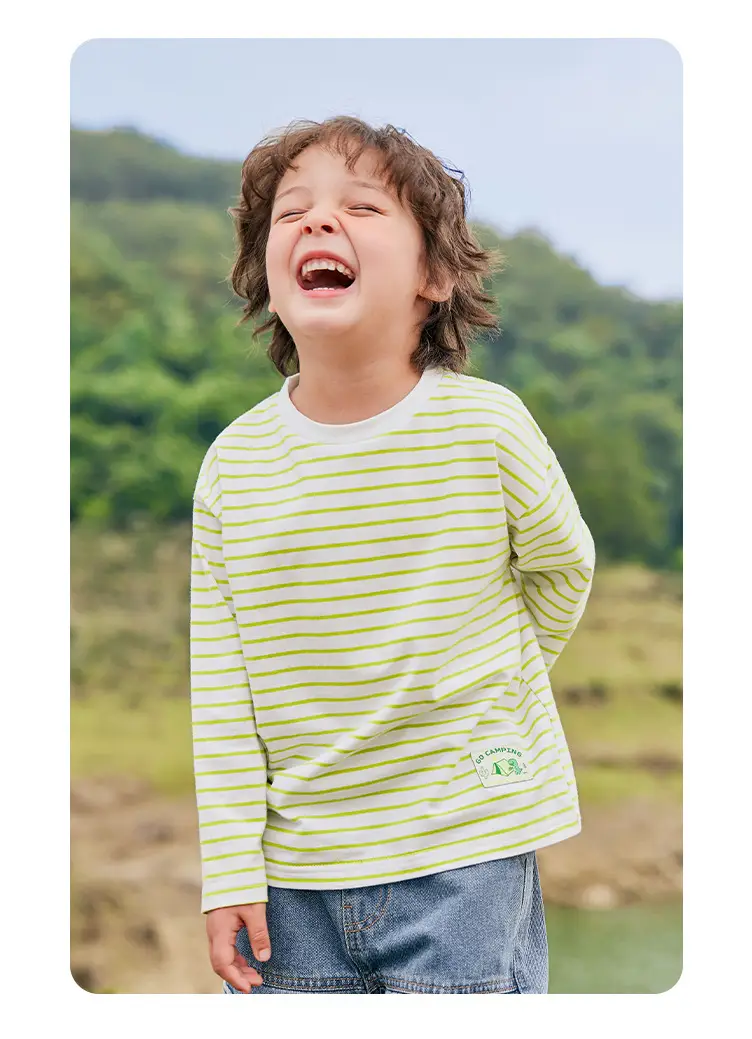 Boys Striped Long Sleeve T-Shirt with Jeans Set — feature 24