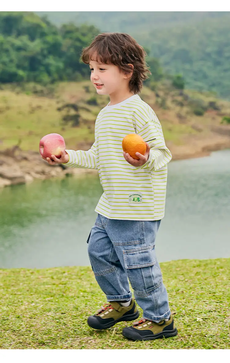 Boys Striped Long Sleeve T-Shirt with Jeans Set — feature 26