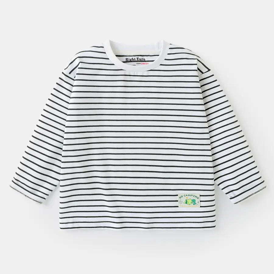 Boys Striped Long Sleeve T-Shirt with Jeans Set - Image 2