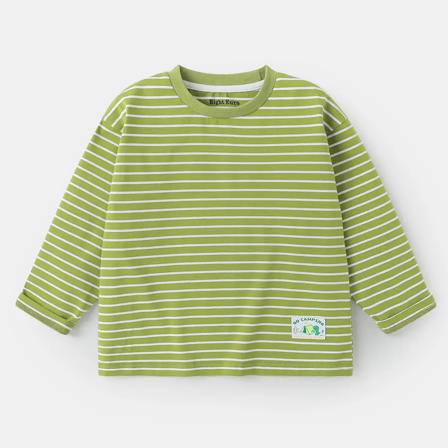 Boys Striped Long Sleeve T-Shirt with Jeans Set - Image 3