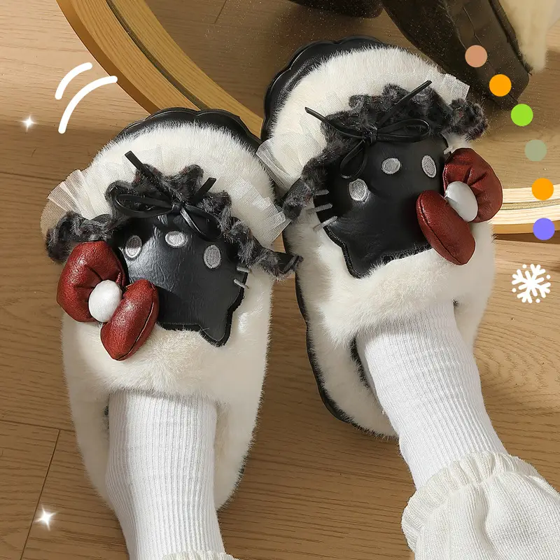Hellokitty Cat Cotton Slippers Women's 2025 New Winter Ip Co-Branded Warm Anti-Slip Fleece-Lined Thickeneded Cotton Slippers - Image 7