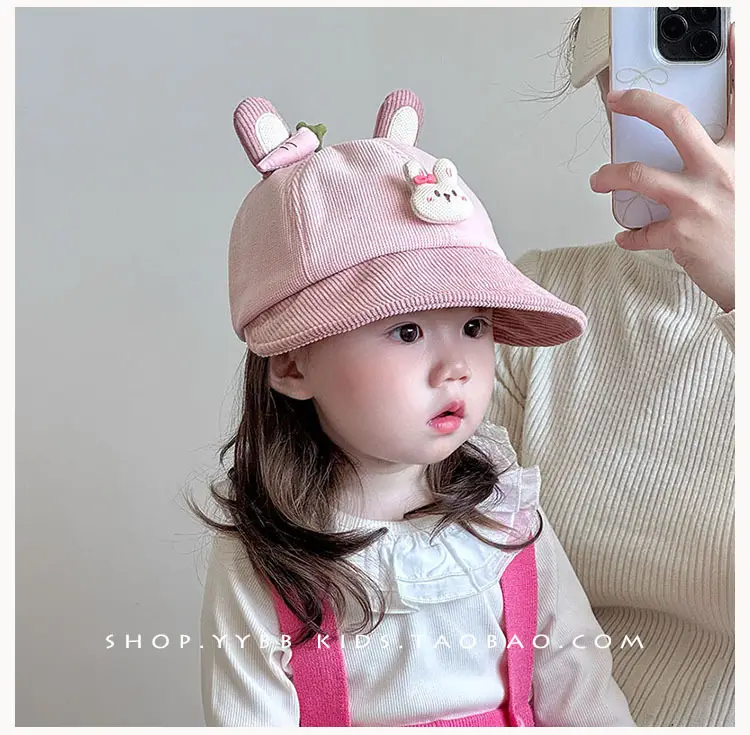Kids Cute Rabbit Hat Autumn Winter Warm Windproof Large Bristle — feature 2