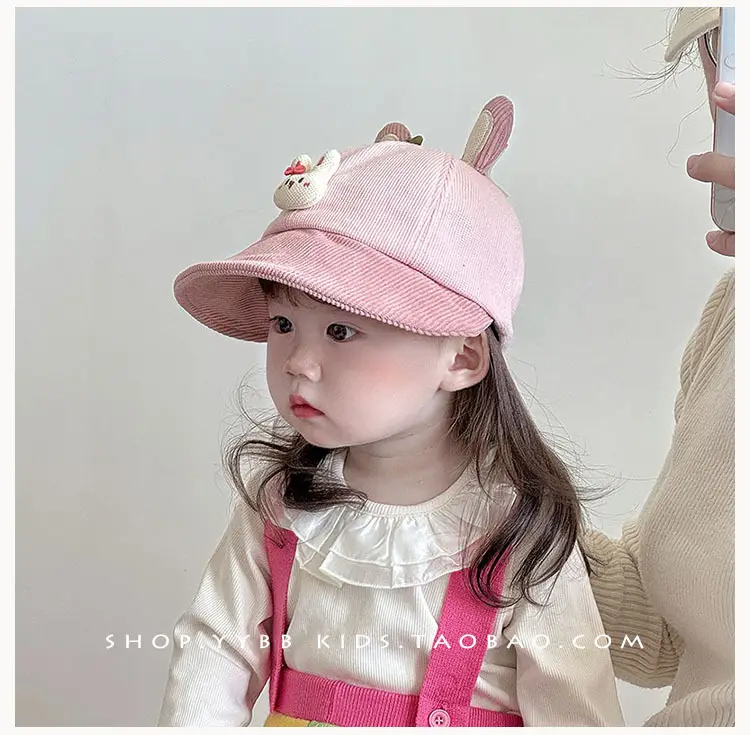 Kids Cute Rabbit Hat Autumn Winter Warm Windproof Large Bristle — feature 3
