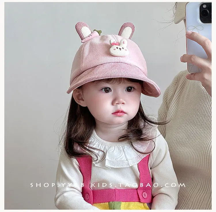 Kids Cute Rabbit Hat Autumn Winter Warm Windproof Large Bristle — feature 4