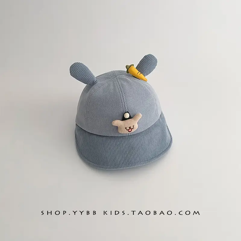 Kids Cute Rabbit Hat Autumn Winter Warm Windproof Large Bristle - Image 3