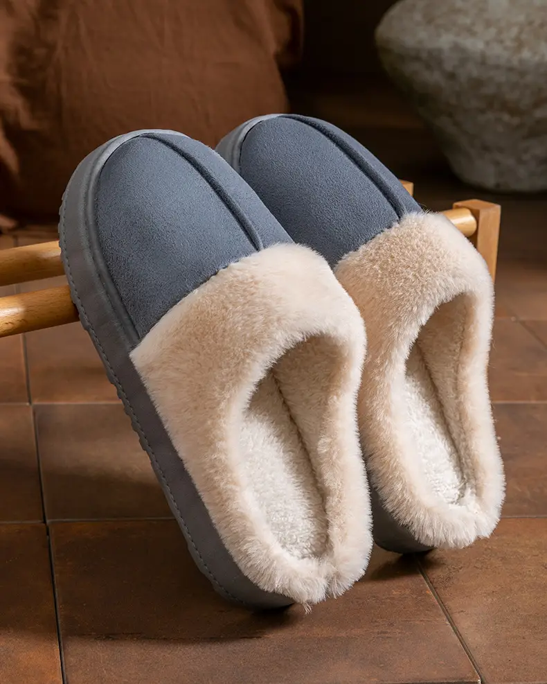 Cixi Cotton Slippers for Women, Thick-Soled Confinement Shoes, Winter Plush Home Use, Indoor Non-Slip Home Warm Couple Men — feature 17