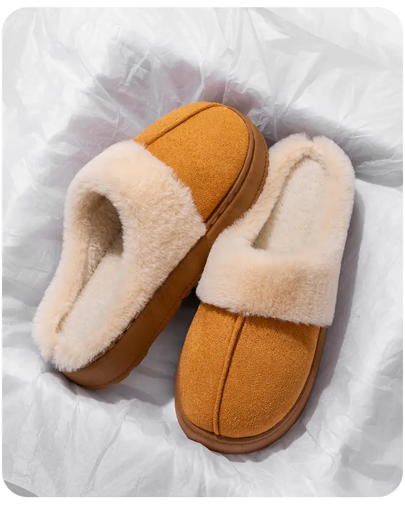 Cixi Cotton Slippers for Women, Thick-Soled Confinement Shoes, Winter Plush Home Use, Indoor Non-Slip Home Warm Couple Men — feature 5