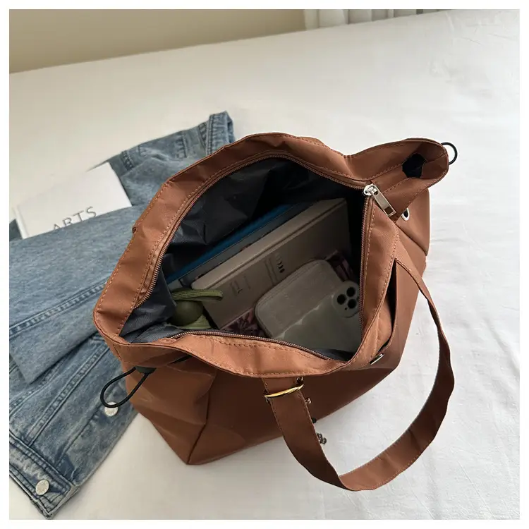 Brown Large Capacity Shoulder Bag for Women — feature 13