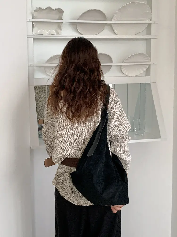 Korean Style Suede Tote Bag for Women 2026 Large Capacity - Image 7