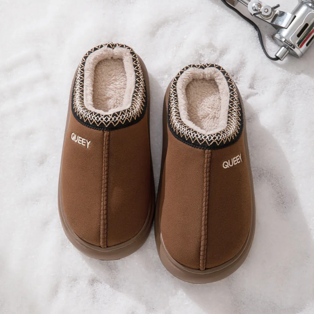 2026 New Style Cotton Slippers for Women, Winter Indoor Home Thick-Soled Outdoor Wear, Arctic Velvet Warm and Odor-Resistant Luxury Cotton Slippers - Image 4