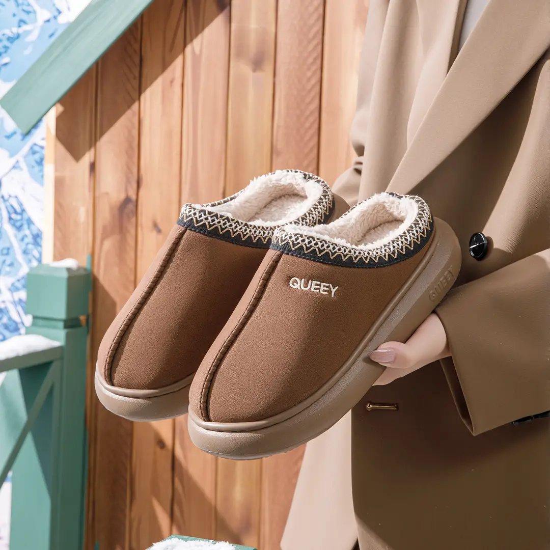 2026 New Style Cotton Slippers for Women, Winter Indoor Home Thick-Soled Outdoor Wear, Arctic Velvet Warm and Odor-Resistant Luxury Cotton Slippers - Image 5