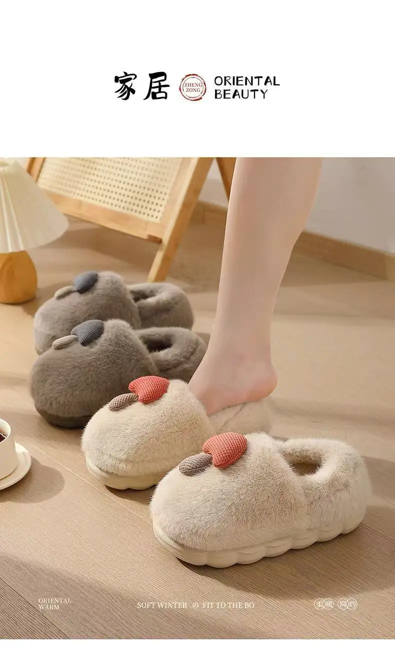 Stuffed Cotton Slippers for Women Winter Thick-Soled Bags and Warm 2025 New Home Indoor Thickeneded Cotton Shoes for Women — feature 10