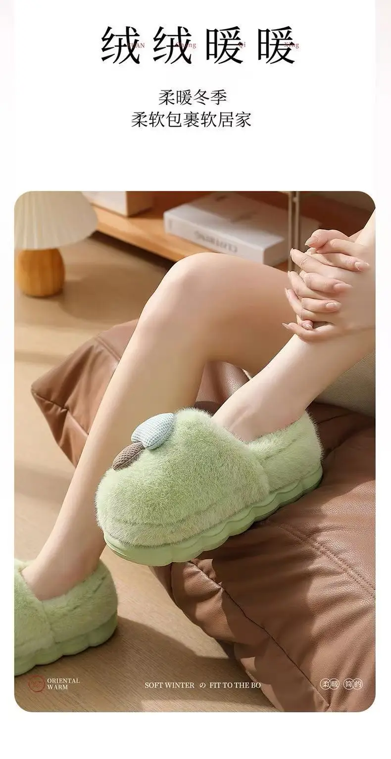 Stuffed Cotton Slippers for Women Winter Thick-Soled Bags and Warm 2025 New Home Indoor Thickeneded Cotton Shoes for Women — feature 4