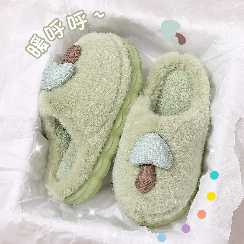 Stuffed Cotton Slippers for Women Winter Thick-Soled Bags and Warm 2025 New Home Indoor Thickeneded Cotton Shoes for Women - Image 3