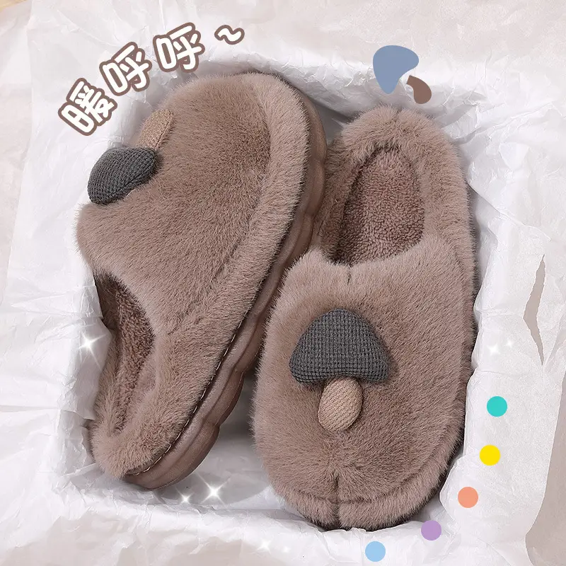 Stuffed Cotton Slippers for Women Winter Thick-Soled Bags and Warm 2025 New Home Indoor Thickeneded Cotton Shoes for Women - Image 4