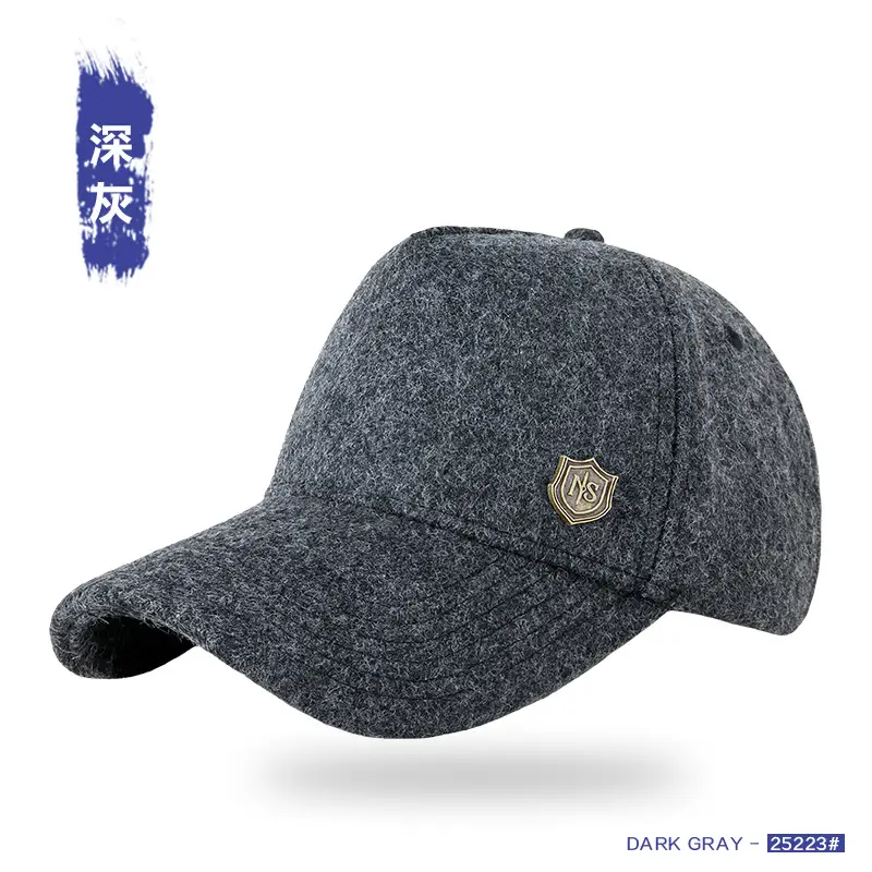 Warm Woolen Baseball Cap for Men Women Winter Sun Hat - Image 2