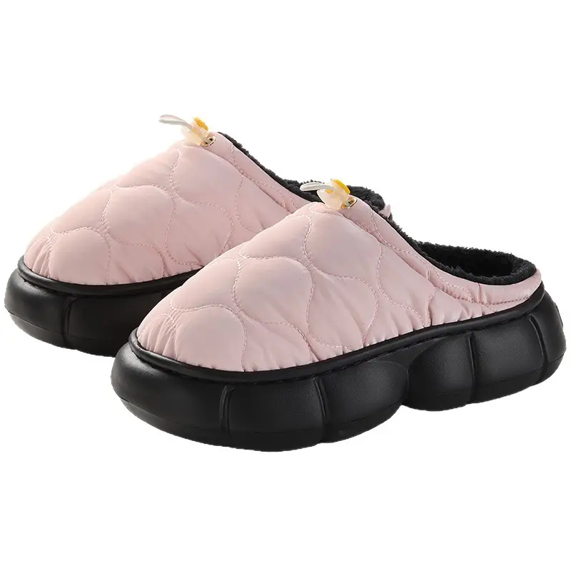 Qidan Shoe Factory Waterproof Cotton Slippers for Women's Home Indoor Fleece-Lined Warm Thick-Soled Non-Slip Soft-Soled Couple Cotton Slippers for Men - Image 10
