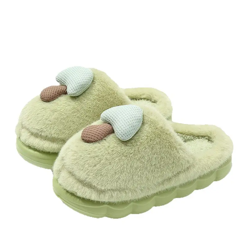 2025 Cotton Slippers for Women Autumn and Winter Bag Heel New Home Indoor Thick-Soled Non-Slip Plush Warm Cotton Shoes Plush - Image 9