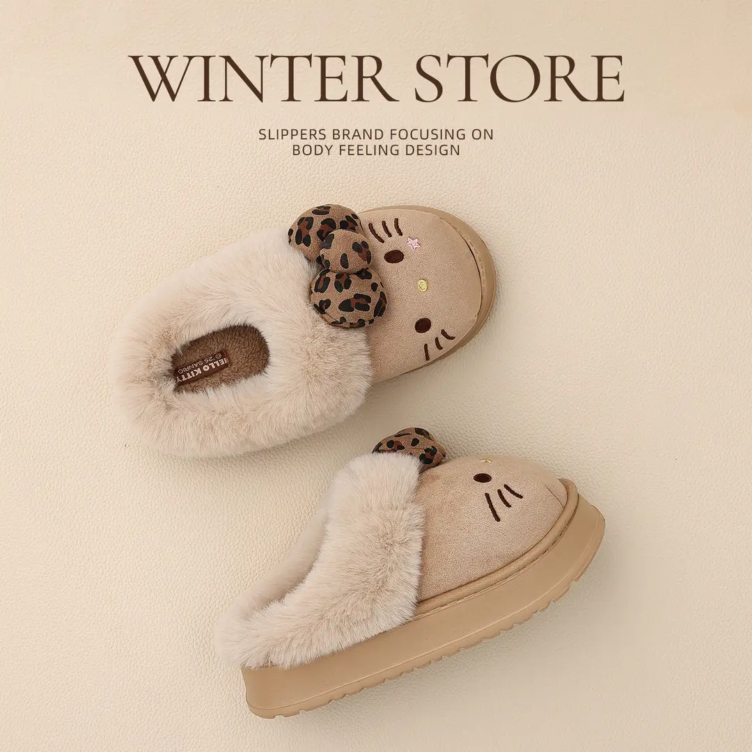 Thick-Soled Winter Cotton Slippers for Women, Cute and Warm, Suitable for Outdoor Wear, Plush Indoor Non-Slip Birkenstock-Style Cotton Slippers for Women, Wholesale - Image 13