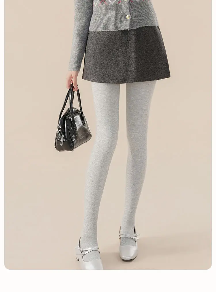 Aohuan Vertical Striped Gray Leggings for Women, Autumn and Winter Thickened Fleece-Lined, Warm, Hip-Lifting, Tummy Control, Non-Sagging Pantyhose — feature 12