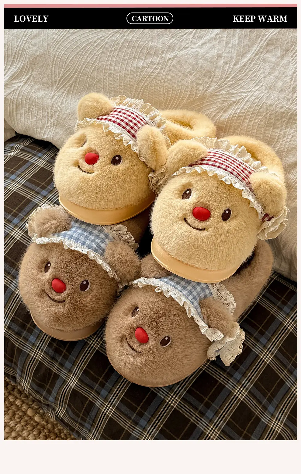 Thick-Soled Cotton Slippers for Women Winter Indoor Home Thick-Soled Plus Velvet Cotton Slippers Warm Non-Slip Wool Slippers Winter Wholesale — feature 11