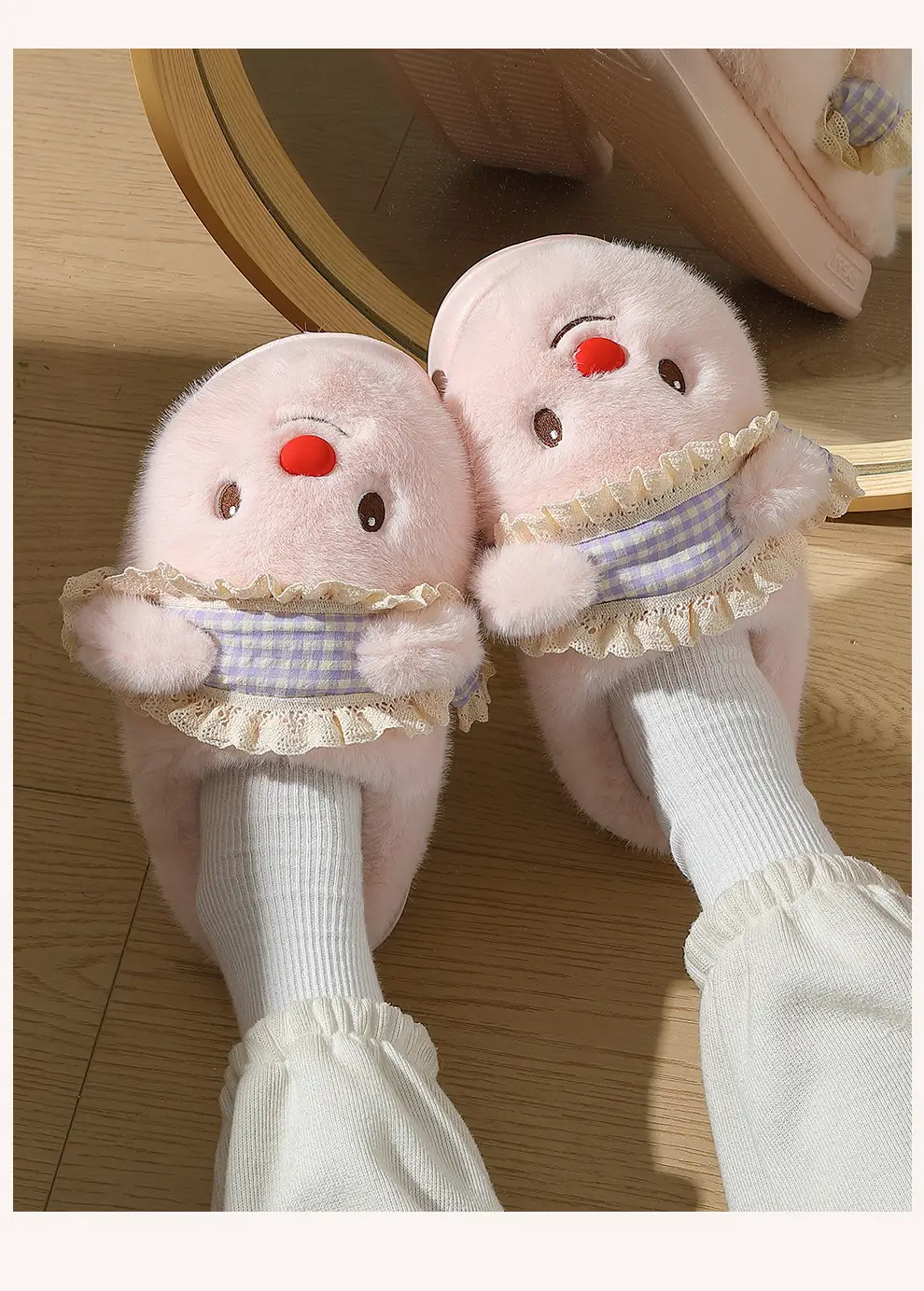 Thick-Soled Cotton Slippers for Women Winter Indoor Home Thick-Soled Plus Velvet Cotton Slippers Warm Non-Slip Wool Slippers Winter Wholesale — feature 13