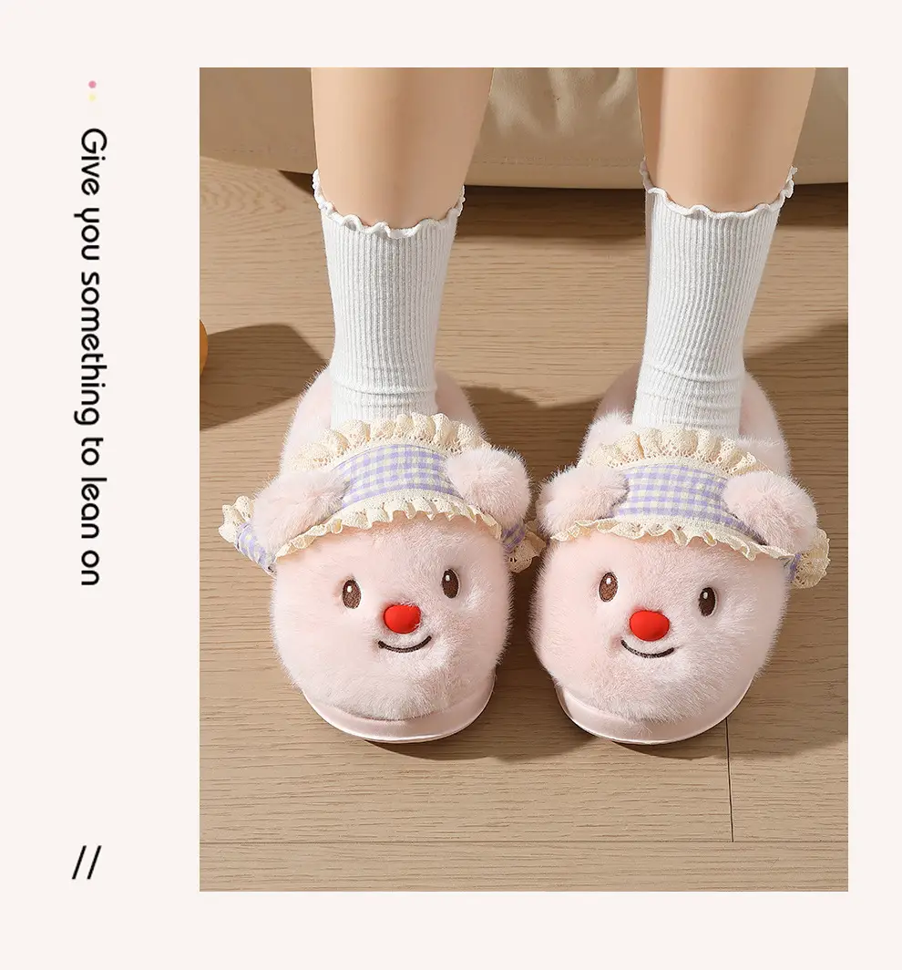 Thick-Soled Cotton Slippers for Women Winter Indoor Home Thick-Soled Plus Velvet Cotton Slippers Warm Non-Slip Wool Slippers Winter Wholesale — feature 20