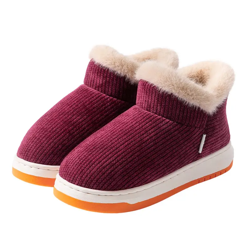 Elderly Women's Bag-Heeled Cotton Slippers 2025 New Autumn and Winter Non-Slip Warm Fleece-Lined Indoor Home Cotton Slippers for the Elderly - Image 12