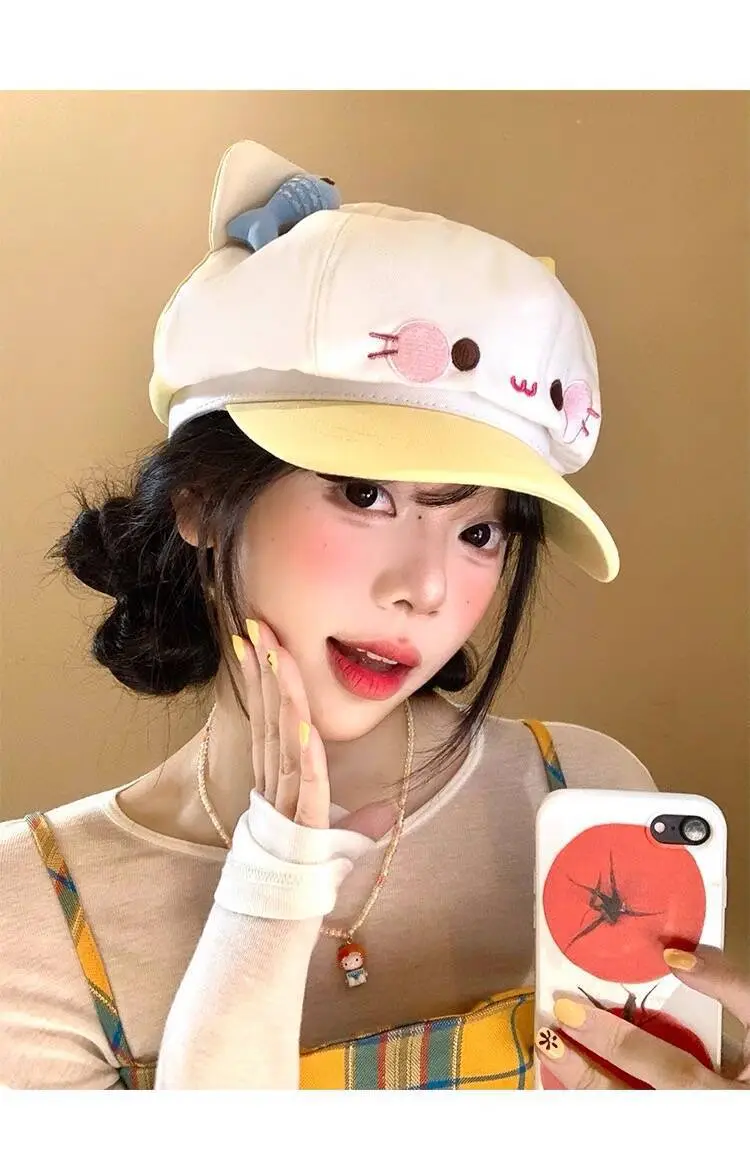 New Cat Cat Cap for Women Spring Autumn Cute Face Slimming — feature 2