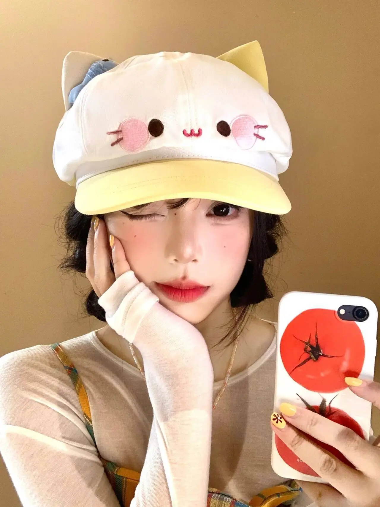 New Cat Cat Cap for Women Spring Autumn Cute Face Slimming — feature 5