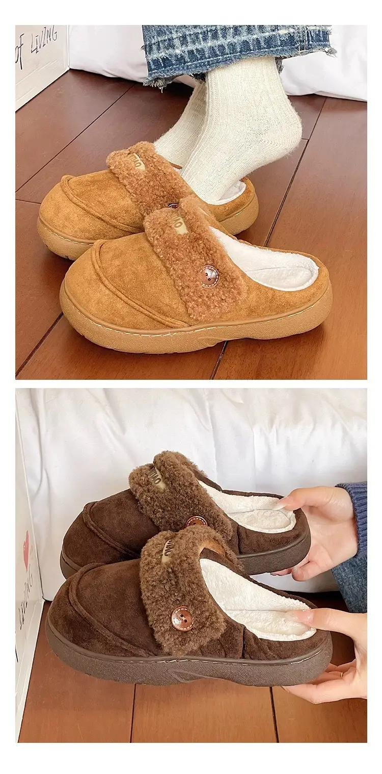 Women Winter Furry Slippers Brown Cross-Border — feature 10