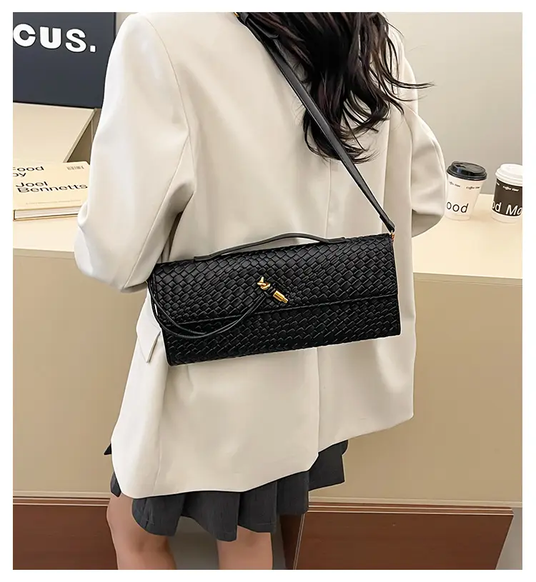 Gold Woven Crossbody Bag for Women — feature 2