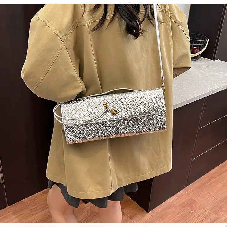 Gold Woven Crossbody Bag for Women — feature 30