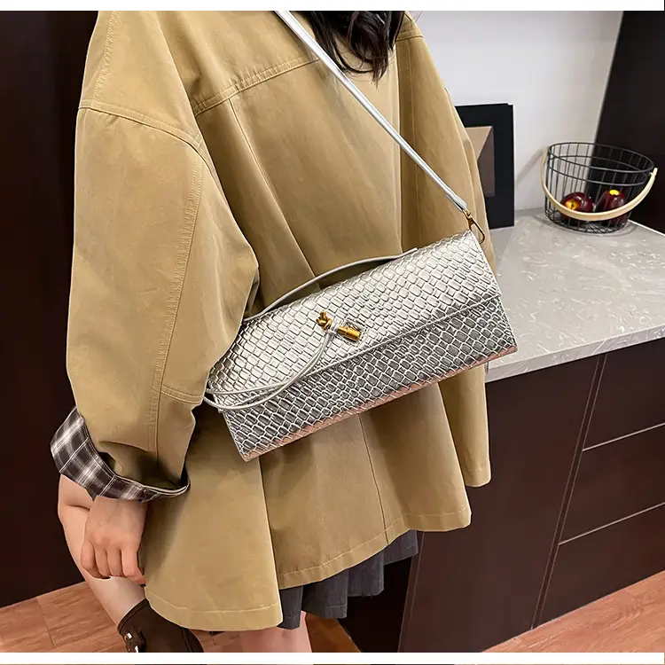 Gold Woven Crossbody Bag for Women — feature 31