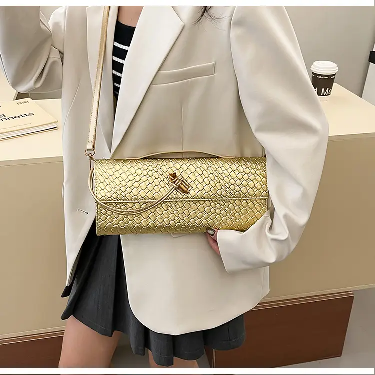 Gold Woven Crossbody Bag for Women — feature 36